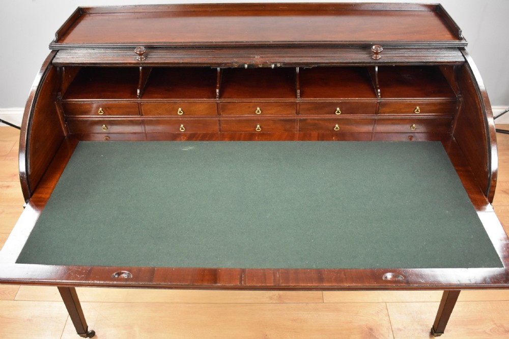 Georgian Mahogany Roll Top Desk View V