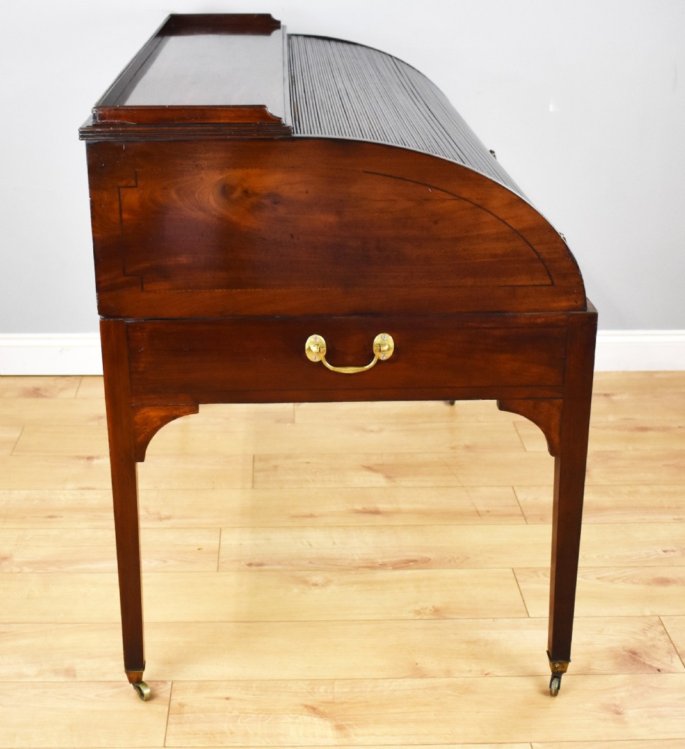 Georgian Mahogany Roll Top Desk View VI