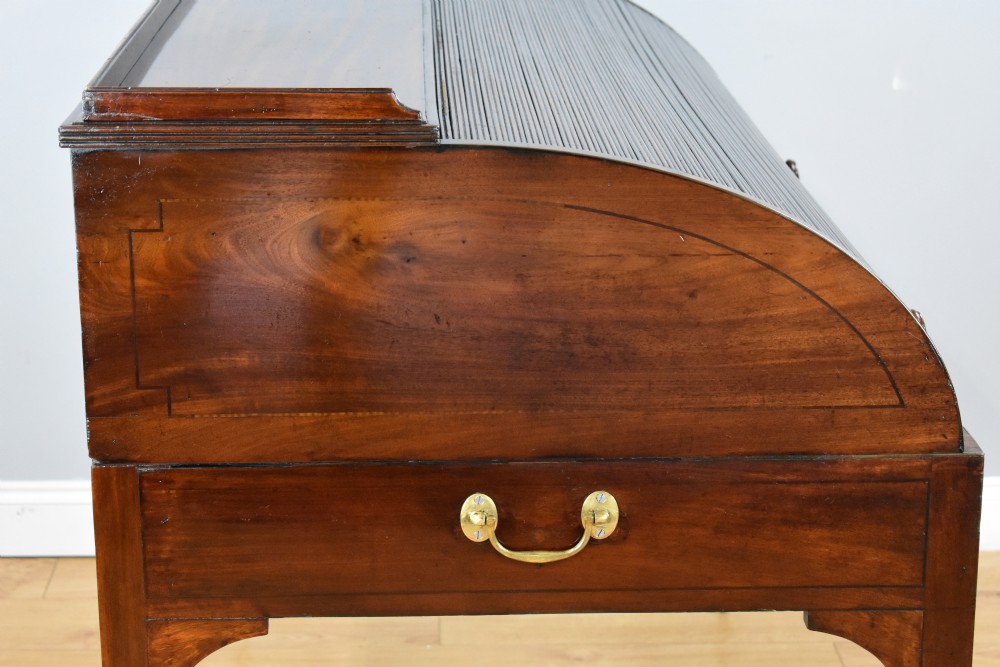 Georgian Mahogany Roll Top Desk View VIII