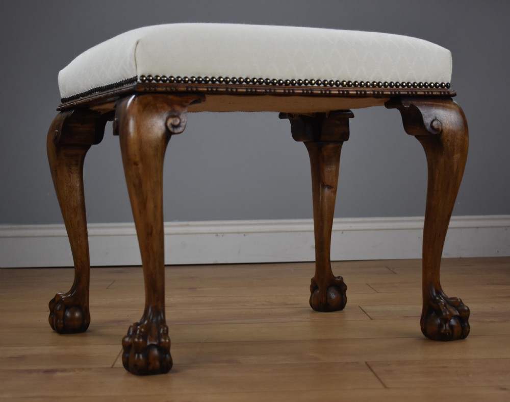 1930 Walnut claw and Ball Footstool View II