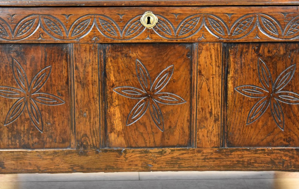 Georgian Carved Oak Coffer View III