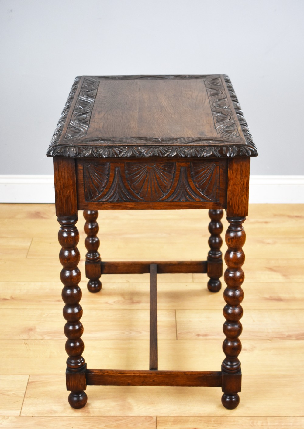 Victorian Carved Oak Side Table View IV