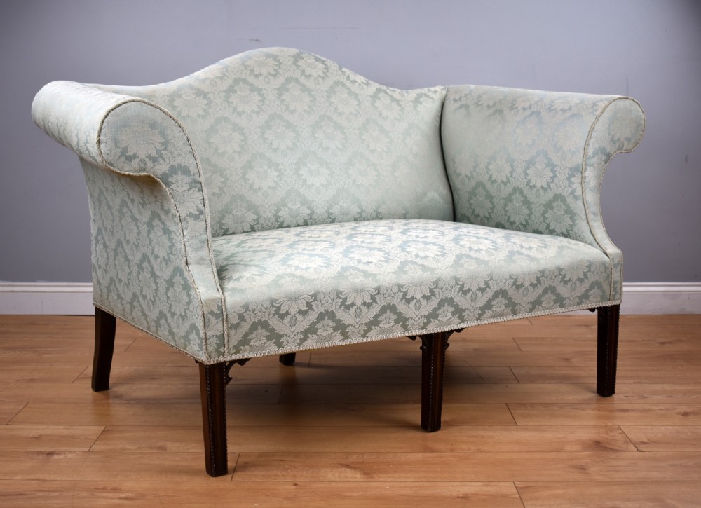 George III Mahogany Chippendale Style Sofa