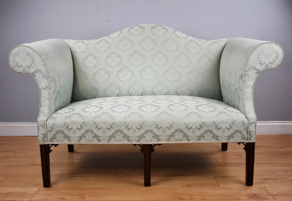George III Mahogany Chippendale Style Sofa View II