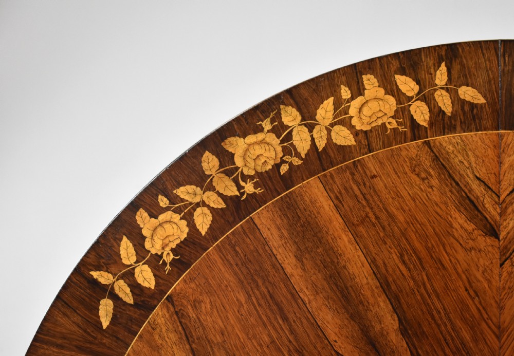 Early Victorian Rosewood Marquetry Breakfast Table View III
