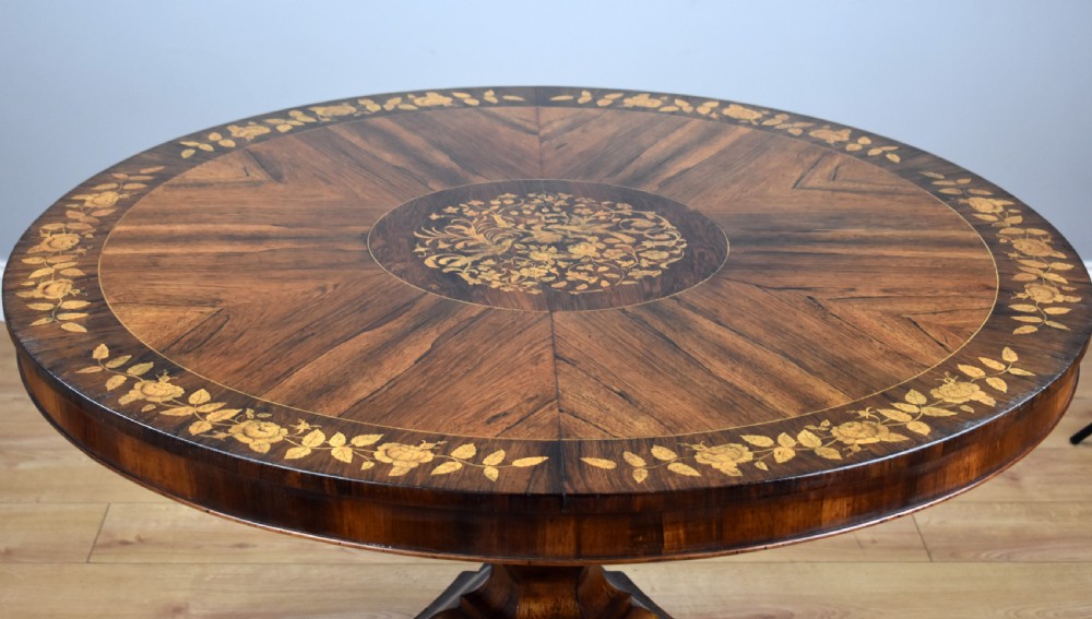 Early Victorian Rosewood Marquetry Breakfast Table View VII