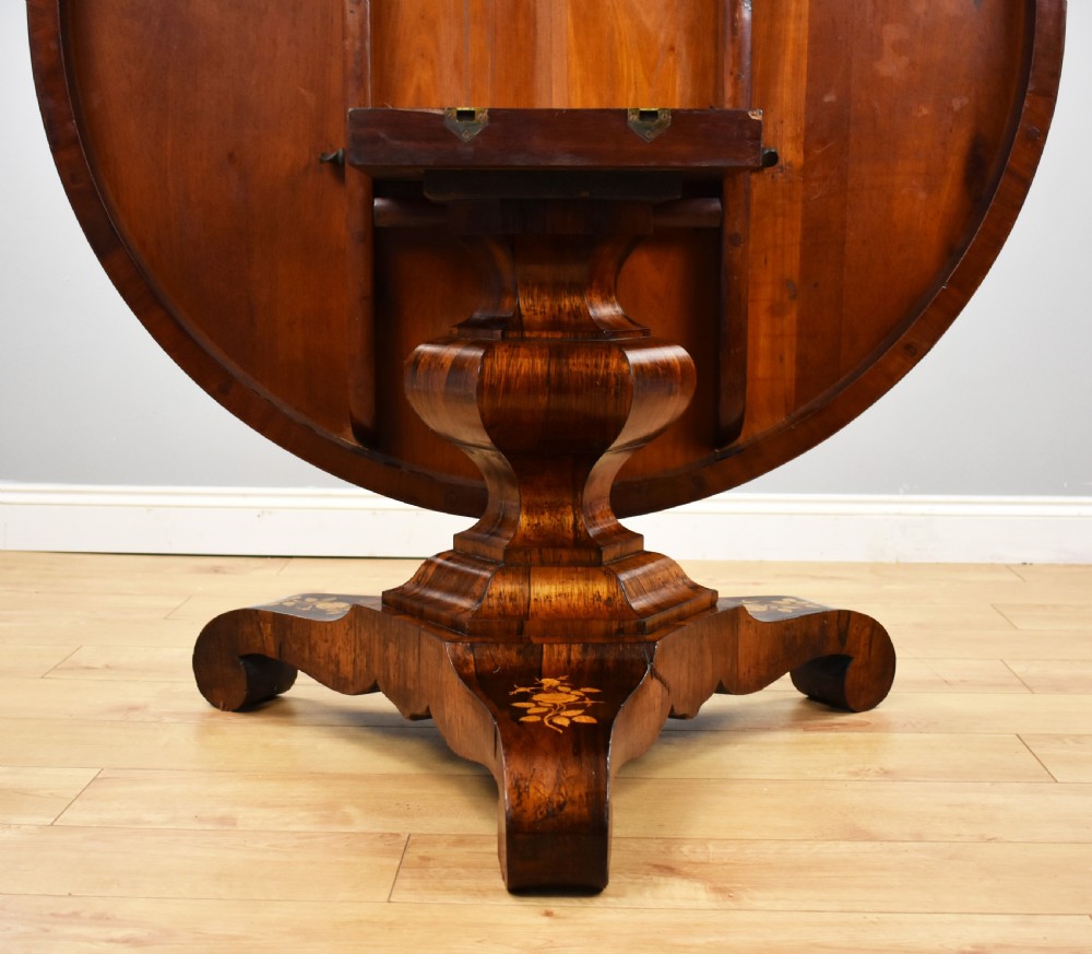 Early Victorian Rosewood Marquetry Breakfast Table View XIV