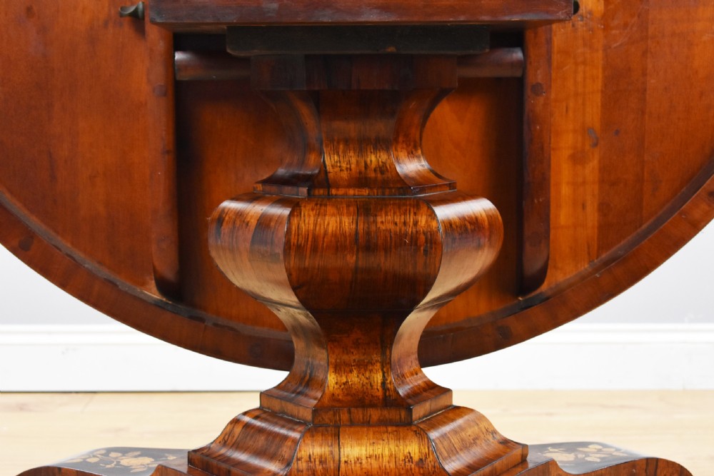 Early Victorian Rosewood Marquetry Breakfast Table View XV