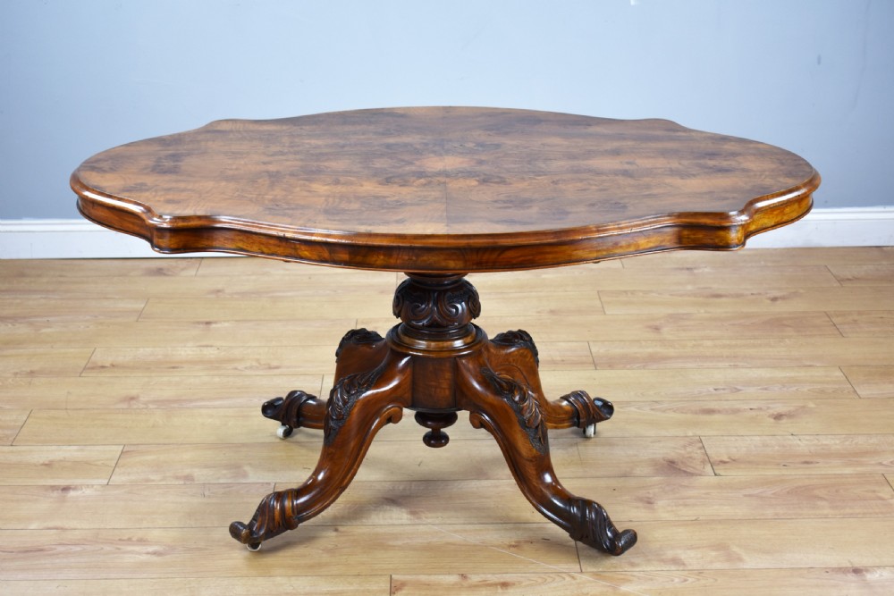 Victorian Burr Walnut Breakfast Table View II