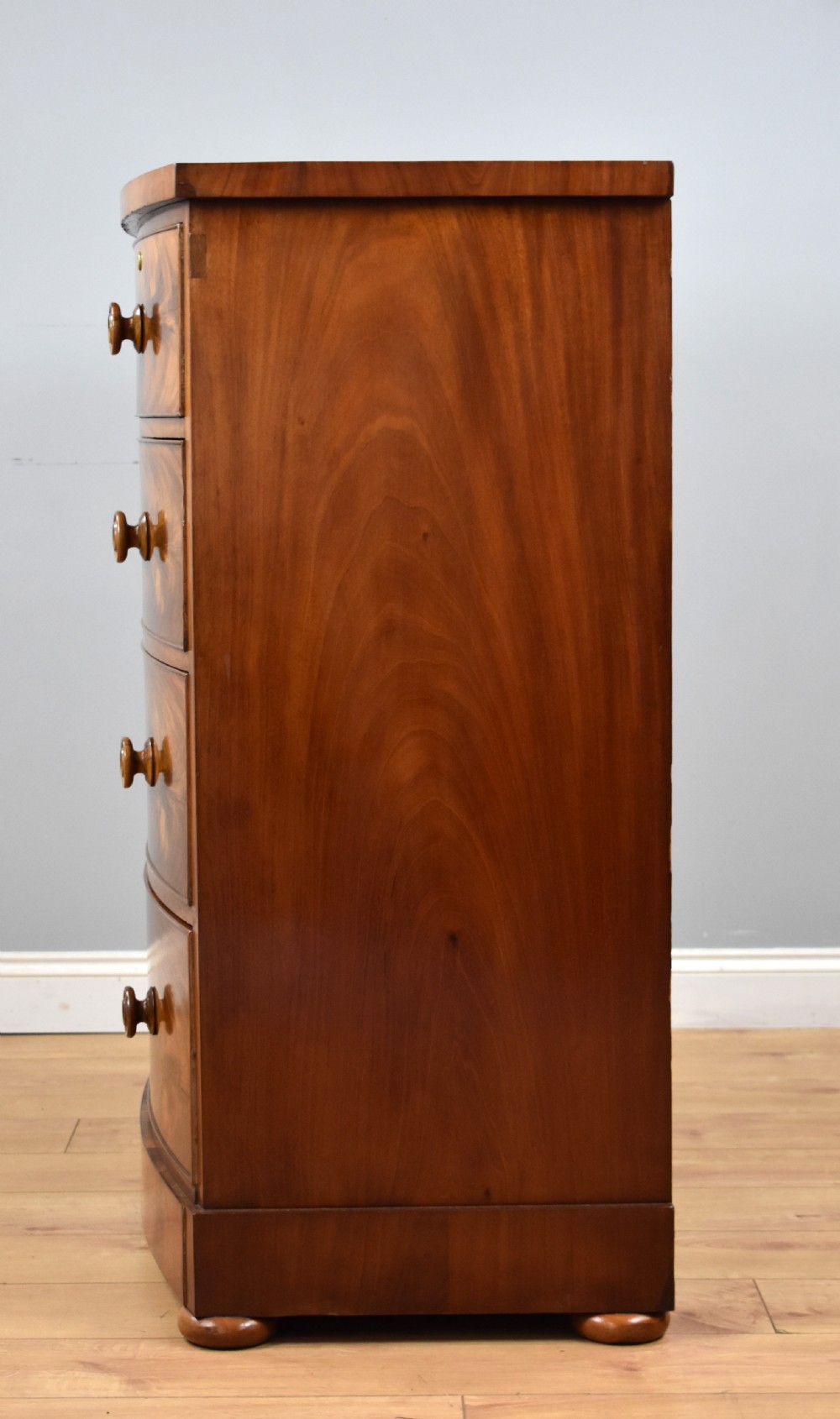 Victorian Flame Mahogany Chest of Drawers View IV
