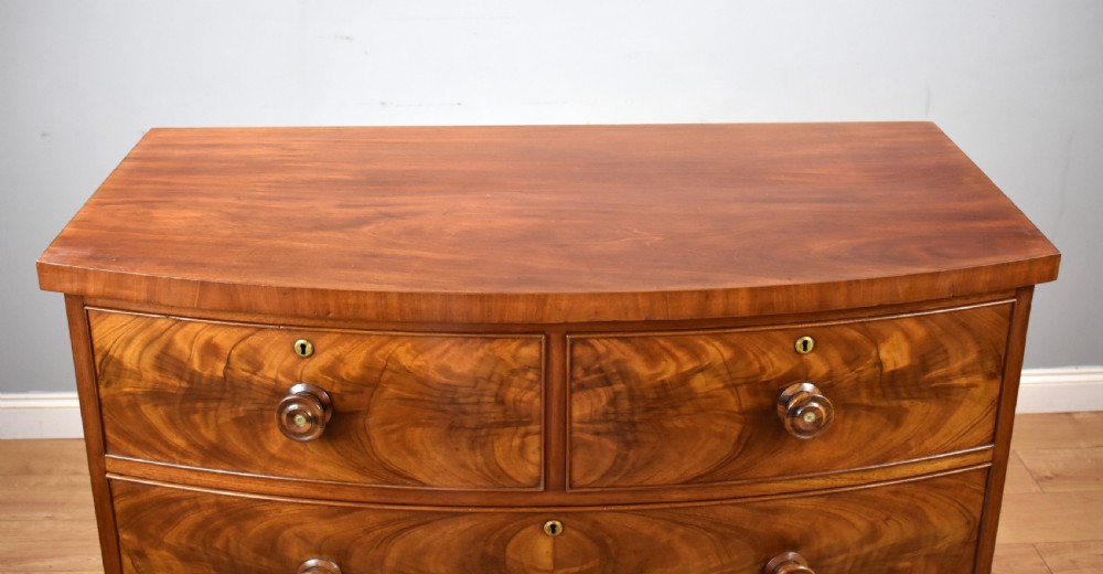 Victorian Flame Mahogany Chest of Drawers View V