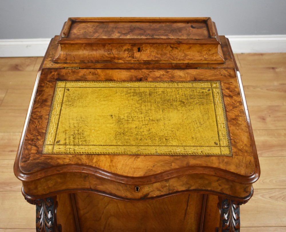 Victorian Burr Walnut Davenport View VI