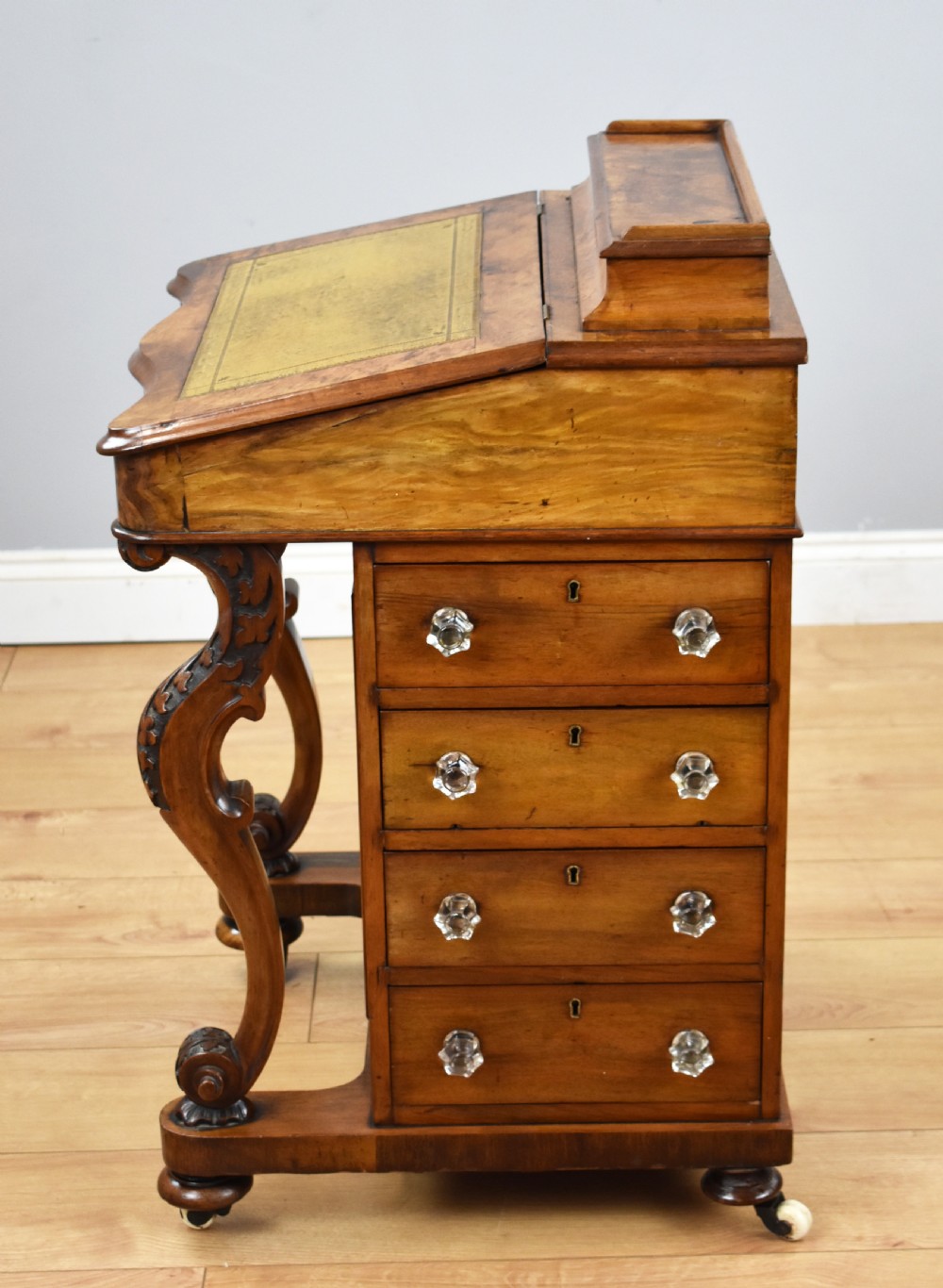 Victorian Burr Walnut Davenport View VII