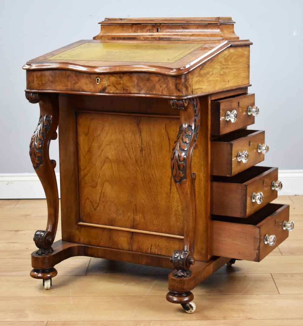 Victorian Burr Walnut Davenport View X