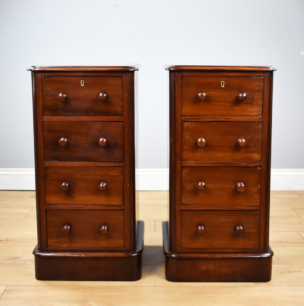 Pair of Victorian Mahogany Bedside Chests View III