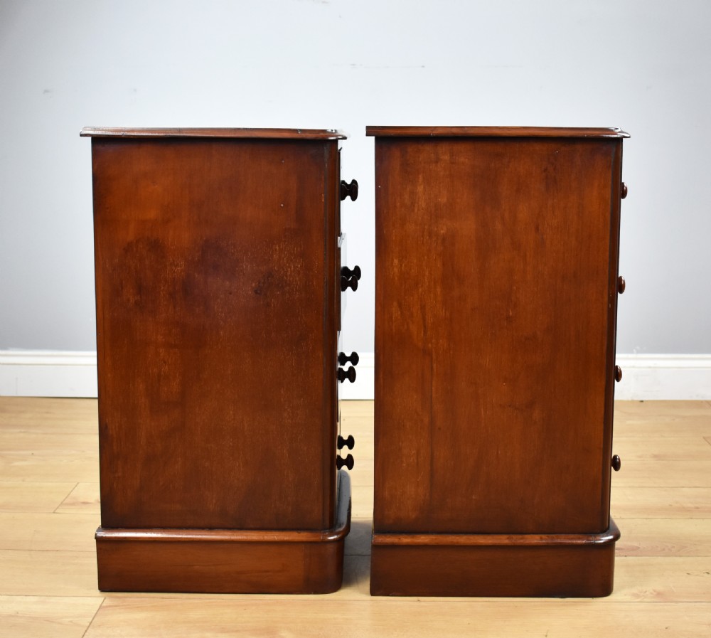 Pair of Victorian Mahogany Bedside Chests View V