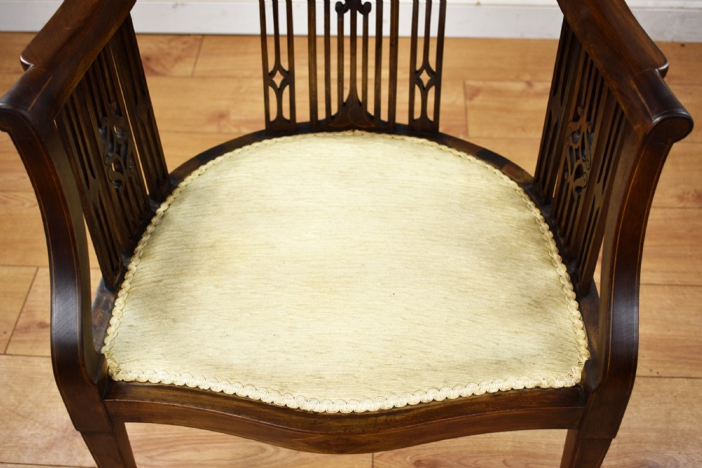 Edwardian Mahogany Desk Chair View VIII