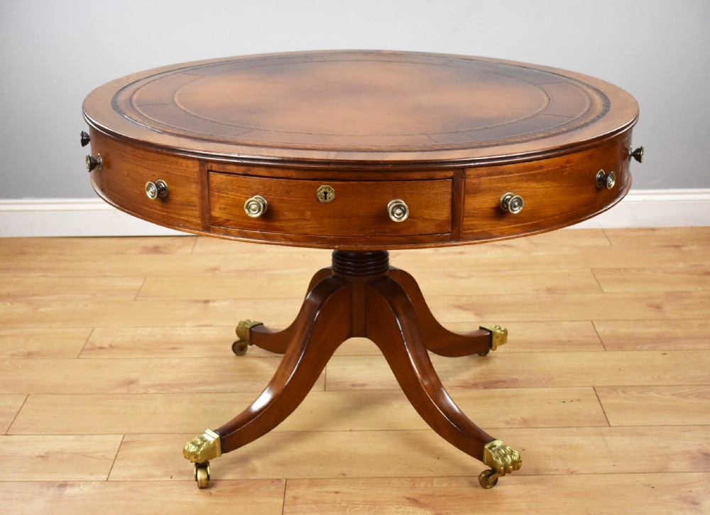 Victorian Mahogany Drum Table View II