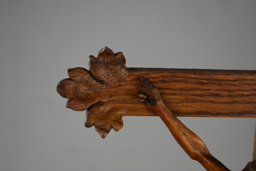 Early 20th Century Carved Oak Crucifix View V