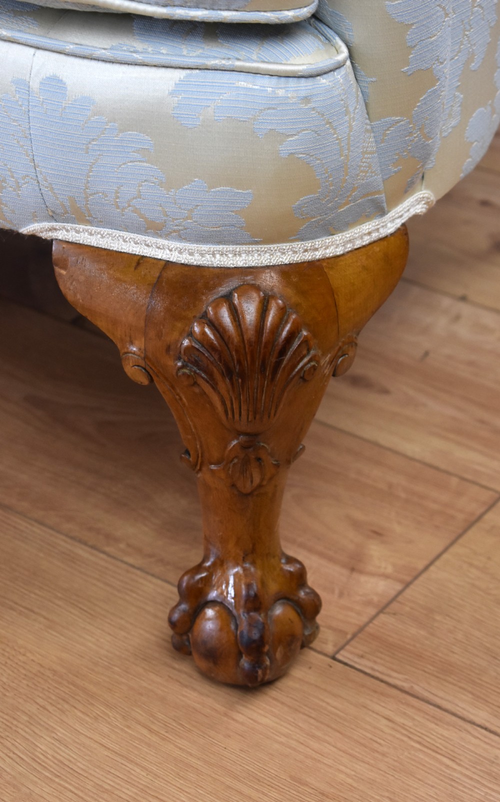 Antique Queen Anne Style Sofa View XI