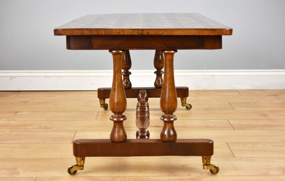 Victorian Walnut and Parquetry Inlaid Coffee Table View IV