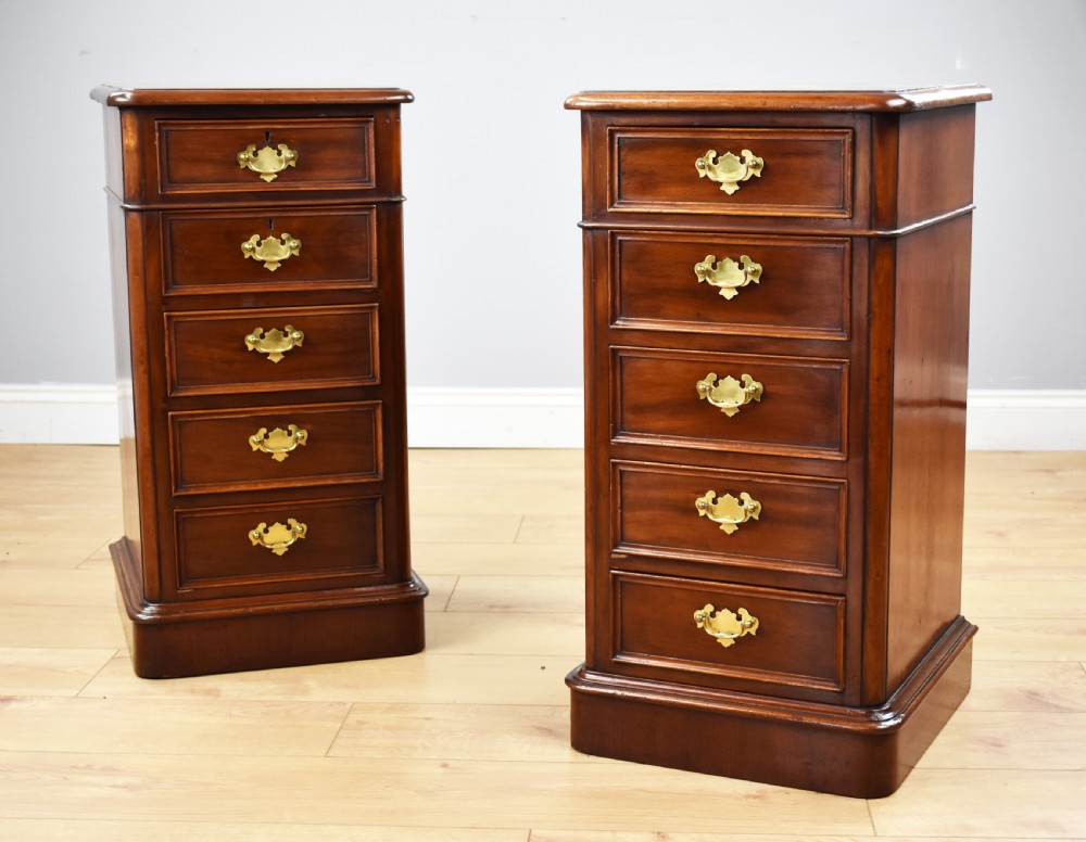 Pair of Victorian Mahogany Bedside Chests