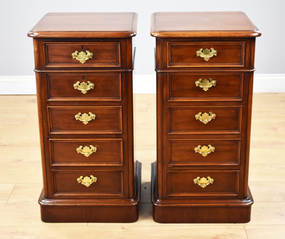Pair of Victorian Mahogany Bedside Chests View II