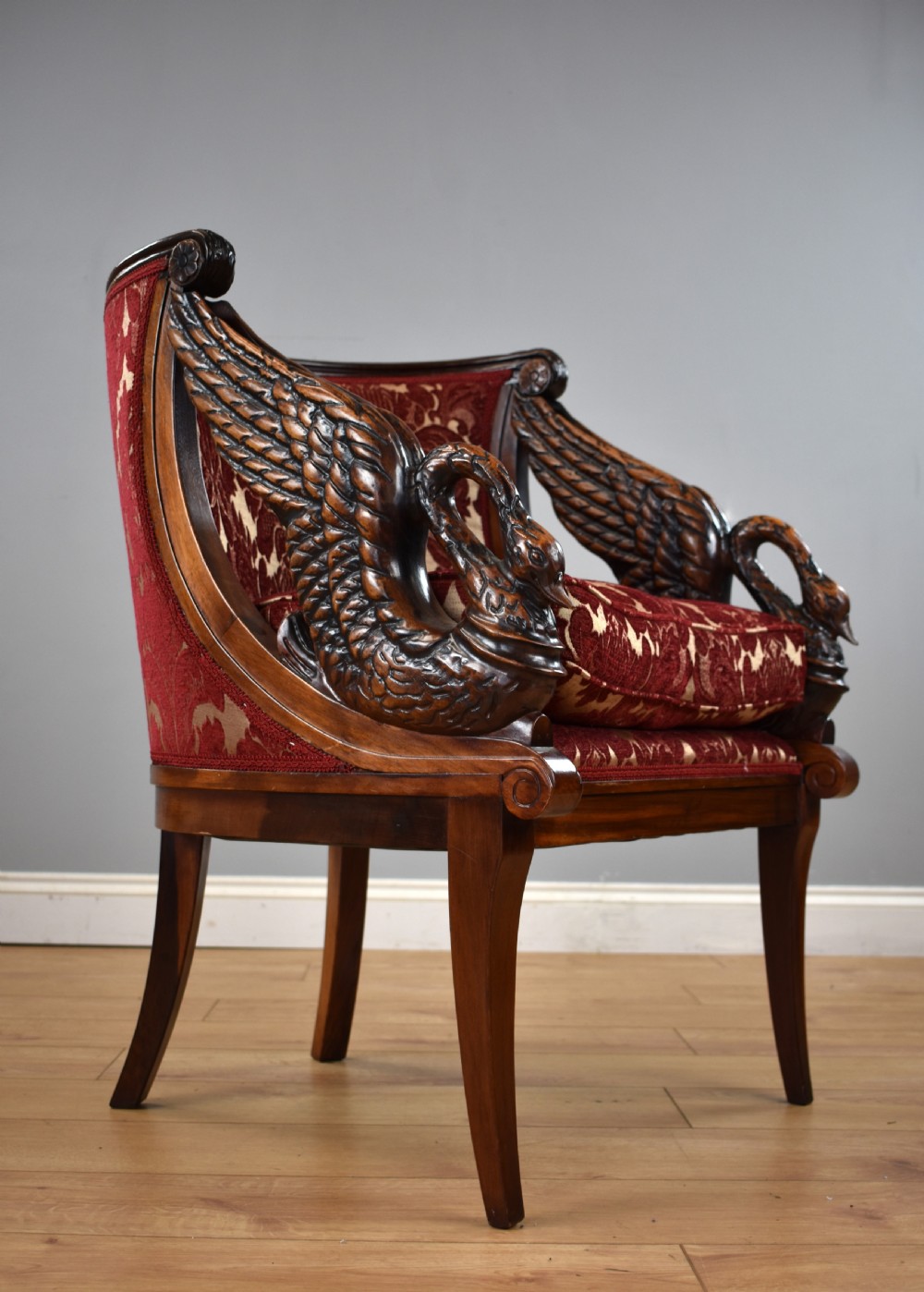 Pair of French Empire Style Tub Chairs View VII