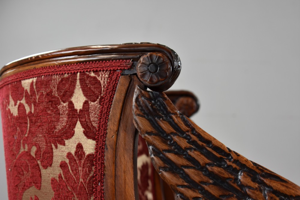 Pair of French Empire Style Tub Chairs View X