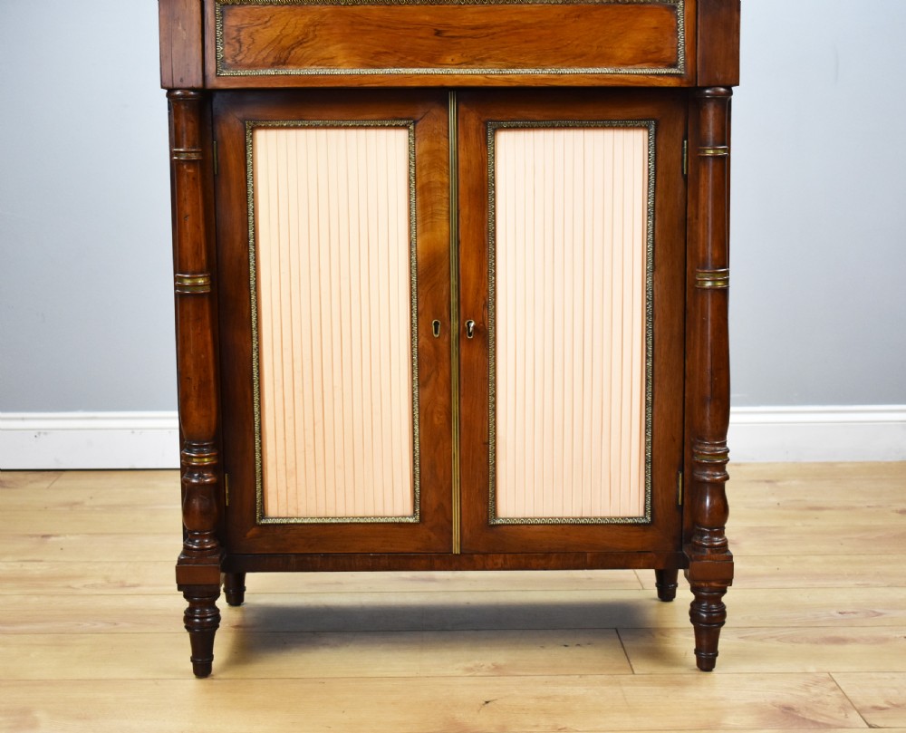 Regency Rosewood and Brass Inlaid Chiffonier  View III