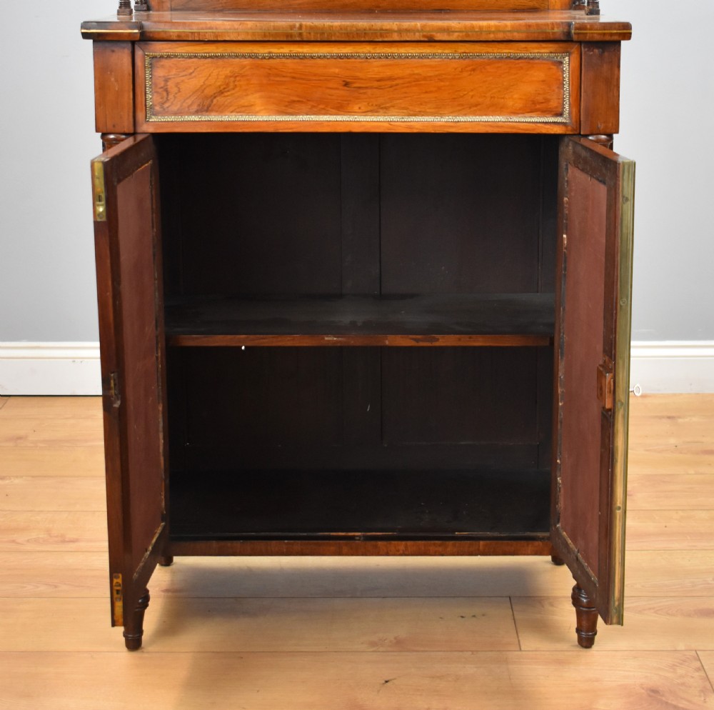 Regency Rosewood and Brass Inlaid Chiffonier  View VIII