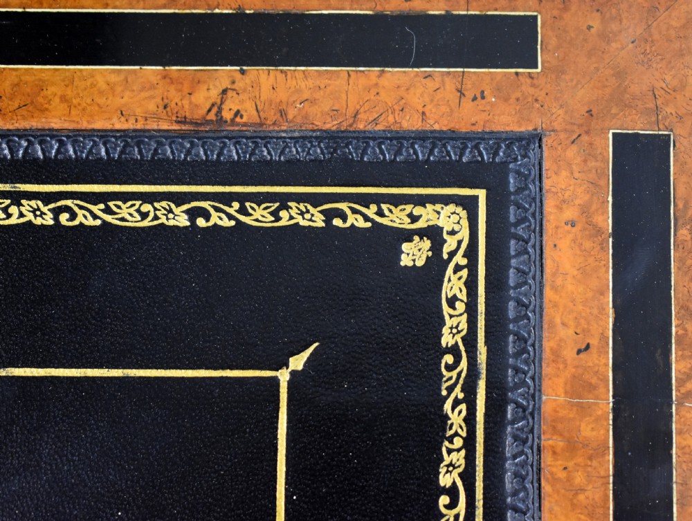 Victorian Ebony and Amboyna Inlaid Davenport View XV