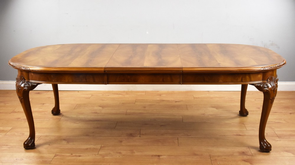 Antique Figured Walnut Dining Table View II