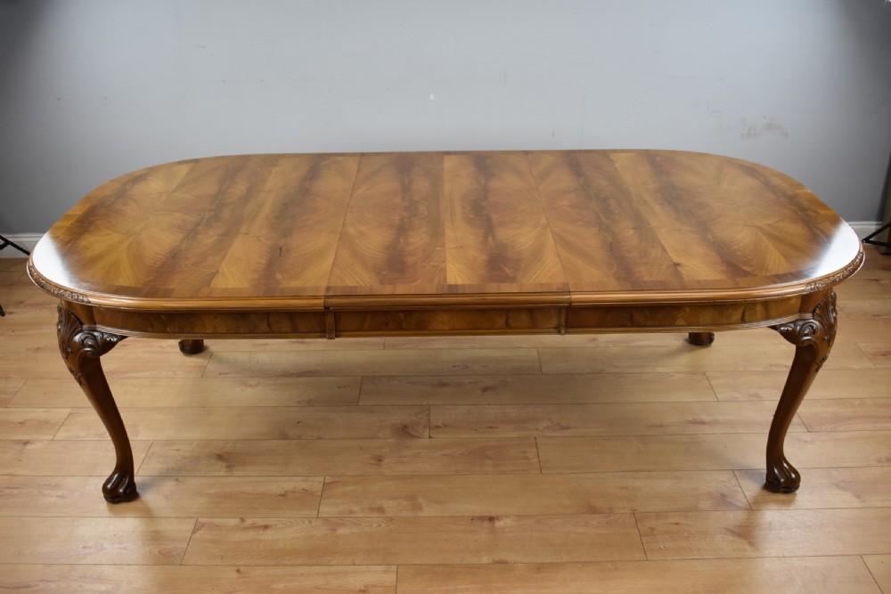 Antique Figured Walnut Dining Table View III