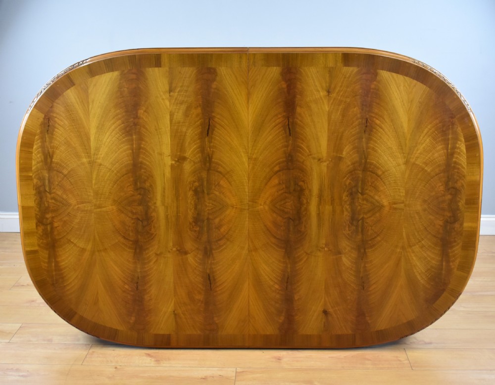 Antique Figured Walnut Dining Table View IV