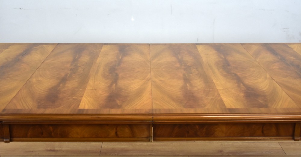 Antique Figured Walnut Dining Table View VI