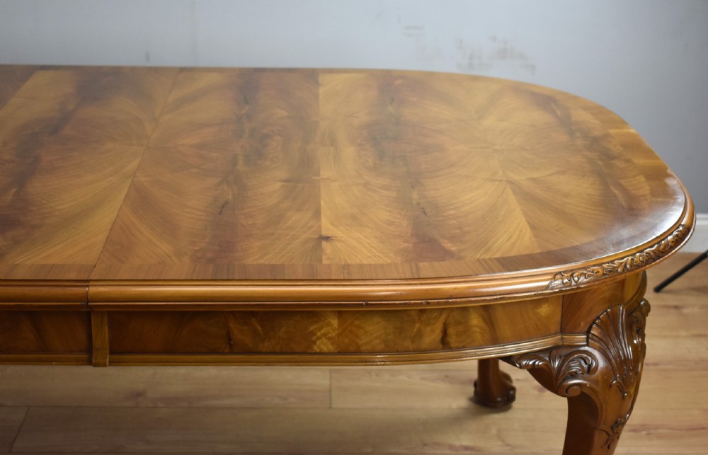 Antique Figured Walnut Dining Table View VII