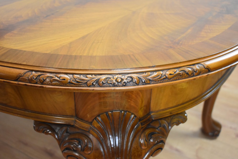 Antique Figured Walnut Dining Table View X