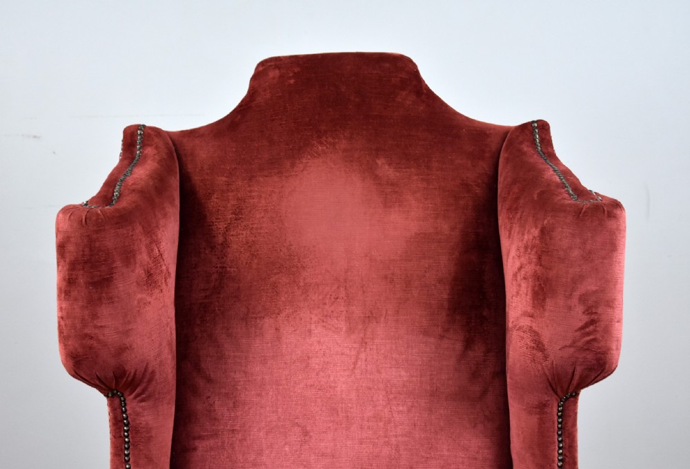 Pair of Antique Wing Back Armchairs View V