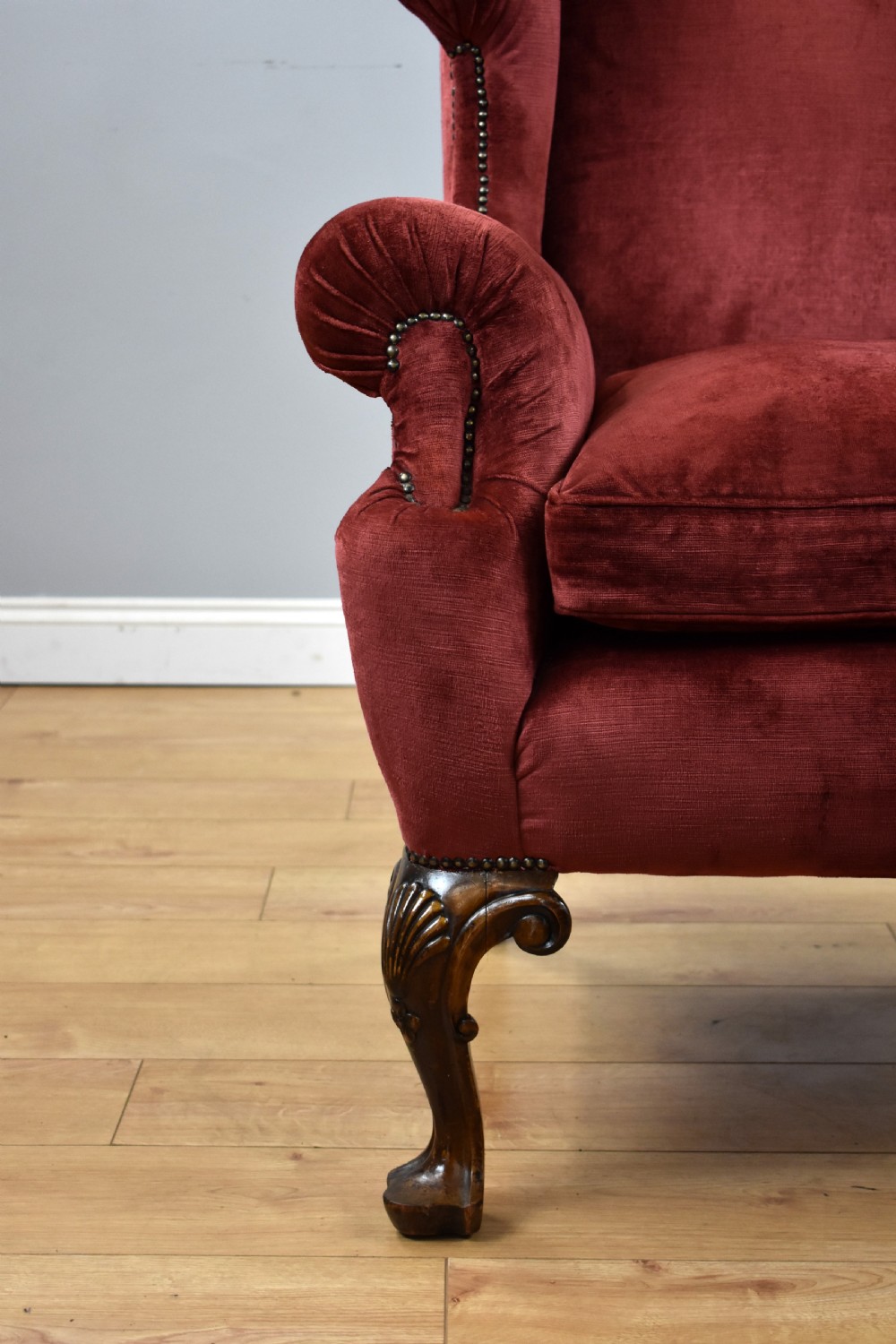 Pair of Antique Wing Back Armchairs View VI