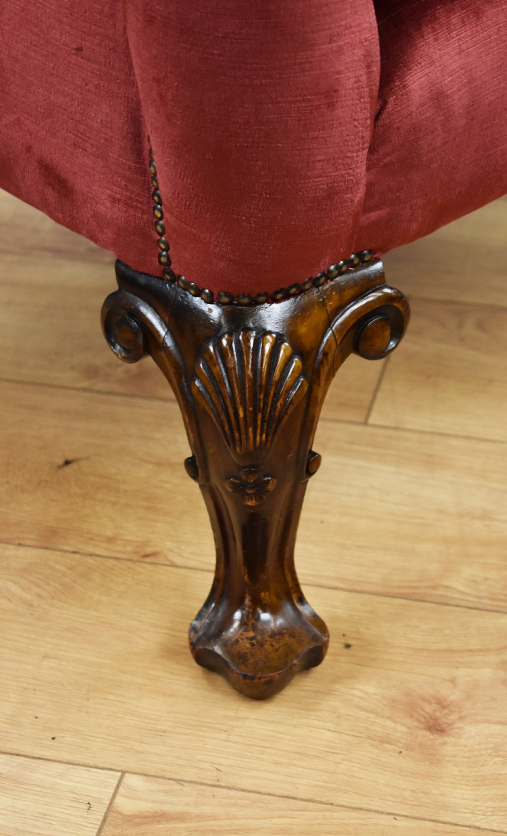 Pair of Antique Wing Back Armchairs View IX