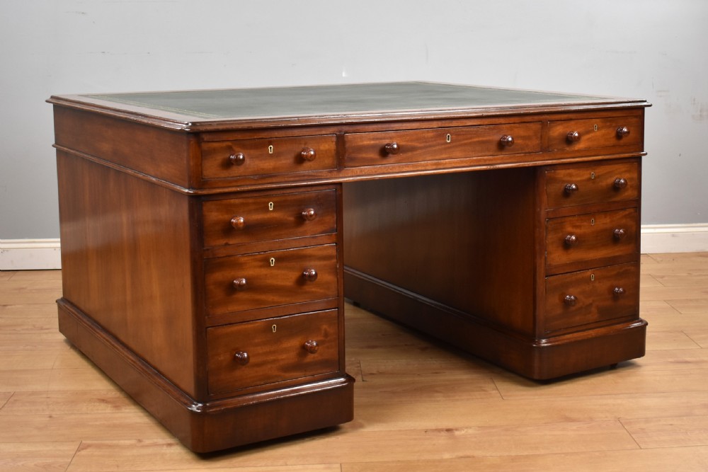 Victorian Mahogany Partners Desk View II