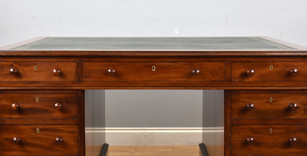 Victorian Mahogany Partners Desk View IV