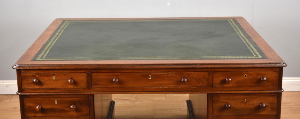 Victorian Mahogany Partners Desk View VI