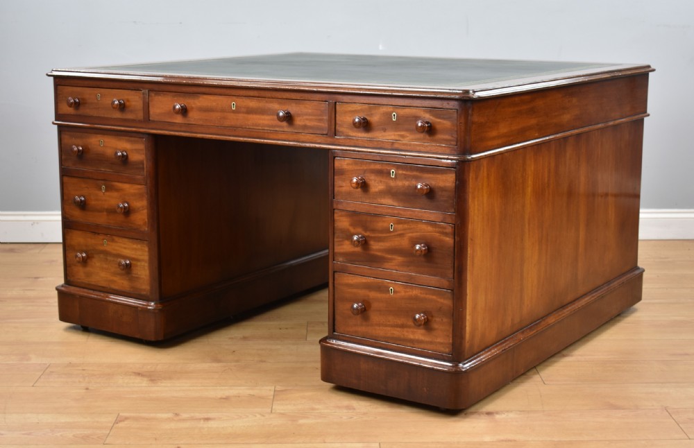 Victorian Mahogany Partners Desk View VIII