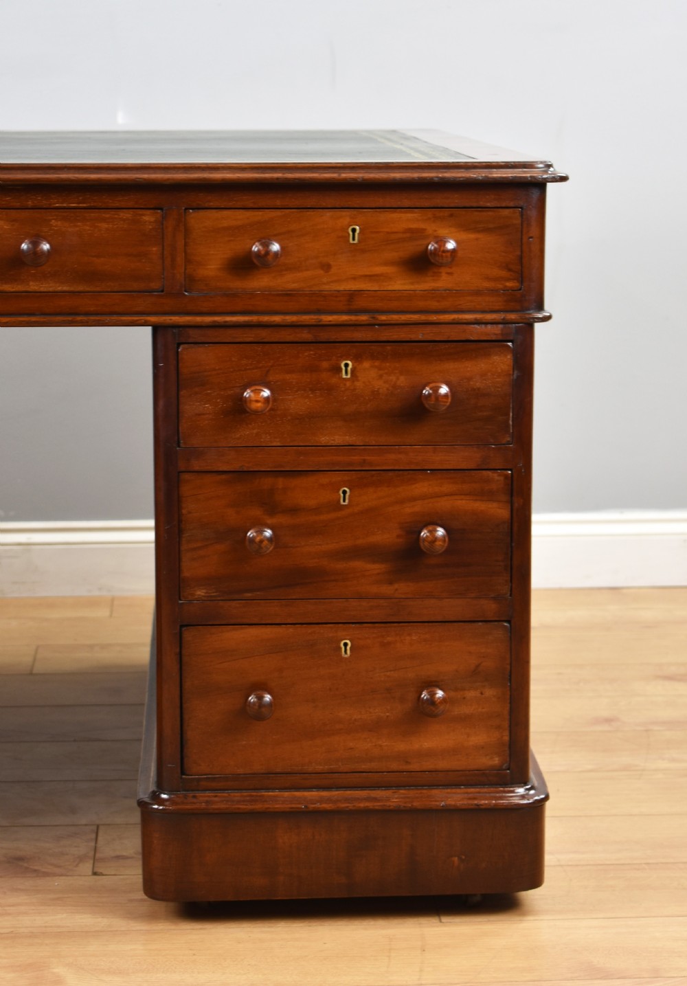 Victorian Mahogany Partners Desk View XII