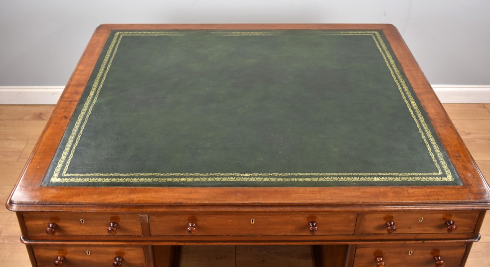 Victorian Mahogany Partners Desk View XIII