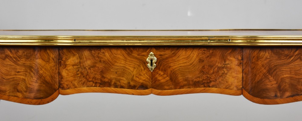 Victorian Louis XV Style Burr Walnut Writing Table View IV