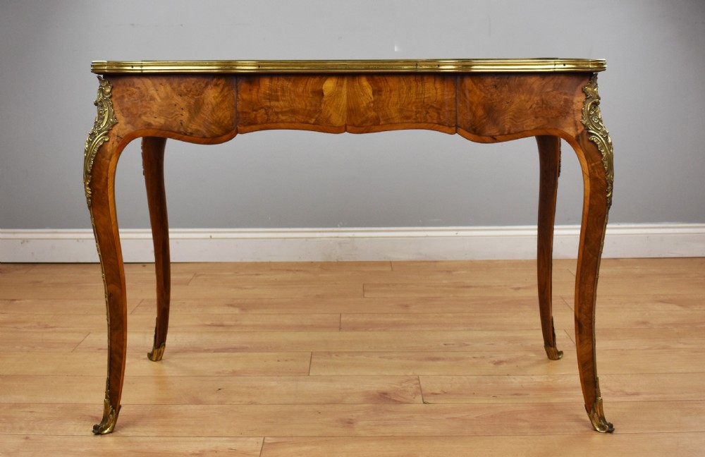 Victorian Louis XV Style Burr Walnut Writing Table View VII