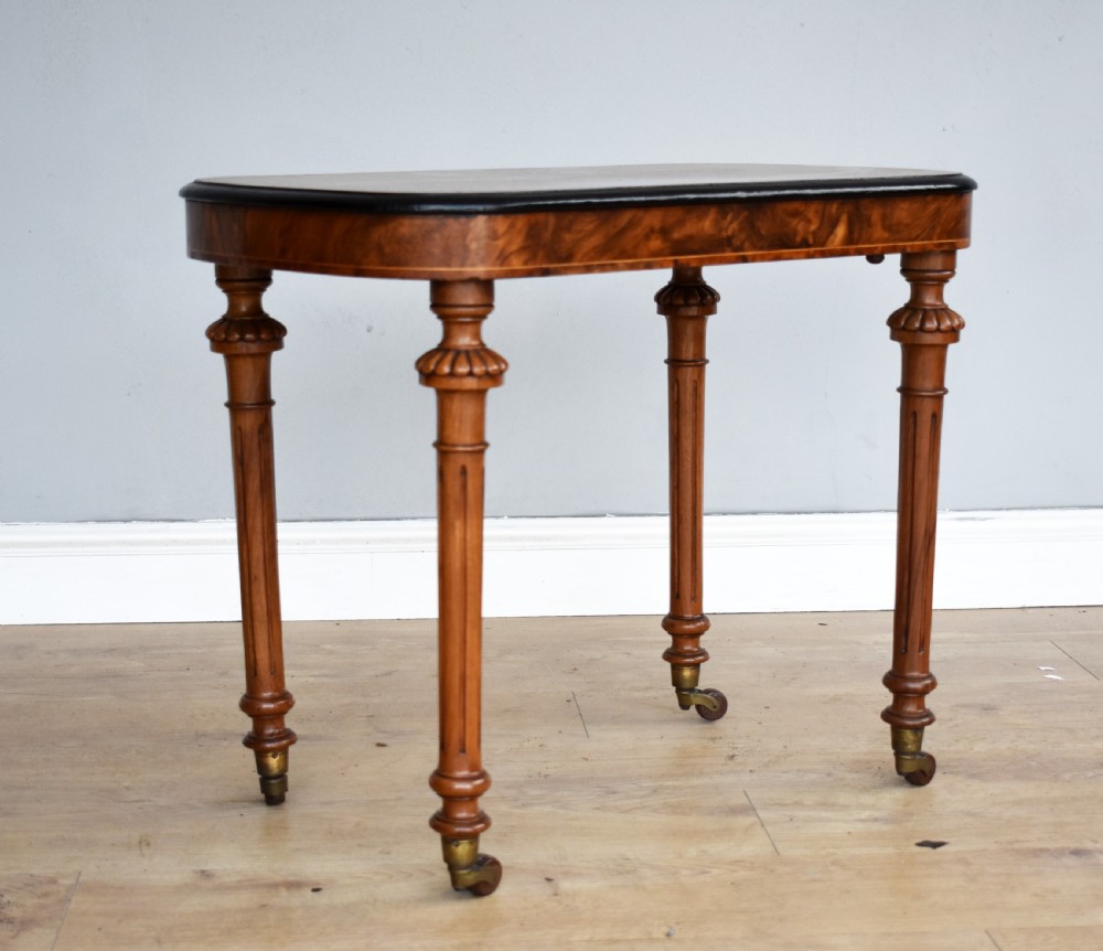 Victorian Burr Walnut Inlaid Occasional Table